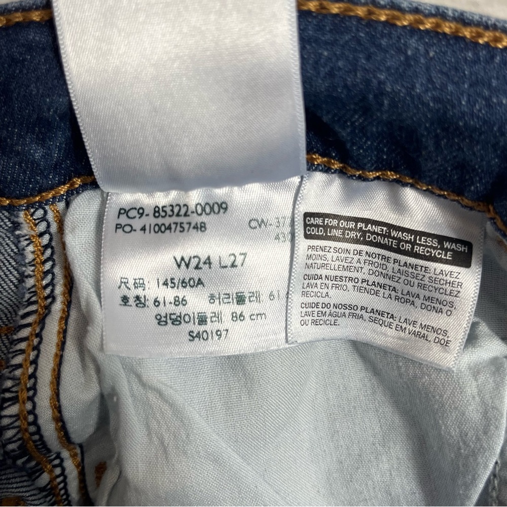 Levi’s Mile High Wide Leg Jeans With Exposed Button Fly Womens Size 24 - Picture 7 of 7